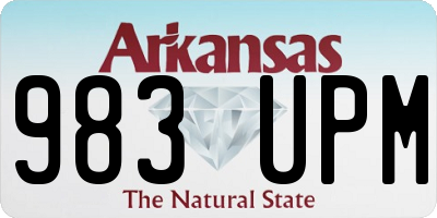 AR license plate 983UPM