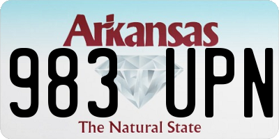 AR license plate 983UPN