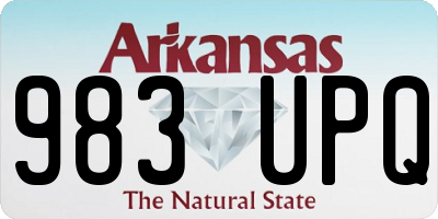 AR license plate 983UPQ