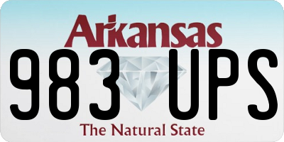 AR license plate 983UPS