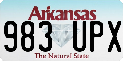 AR license plate 983UPX
