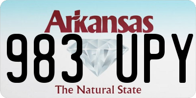 AR license plate 983UPY