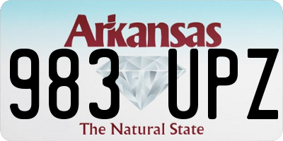 AR license plate 983UPZ
