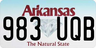 AR license plate 983UQB