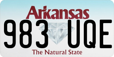 AR license plate 983UQE