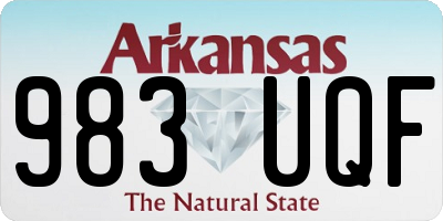 AR license plate 983UQF