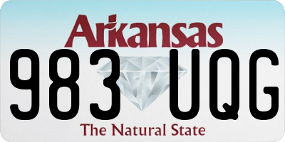 AR license plate 983UQG