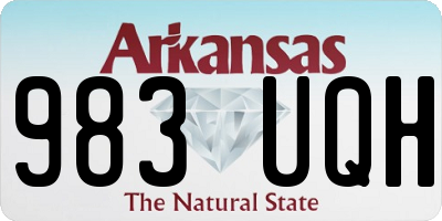 AR license plate 983UQH