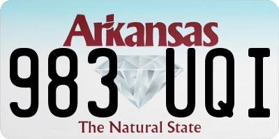 AR license plate 983UQI