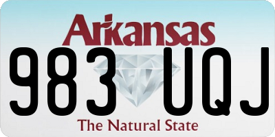 AR license plate 983UQJ
