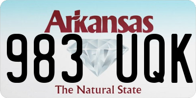 AR license plate 983UQK