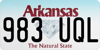 AR license plate 983UQL