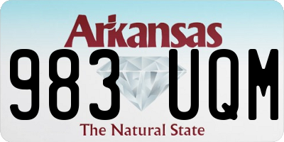 AR license plate 983UQM