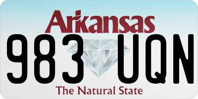 AR license plate 983UQN