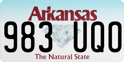 AR license plate 983UQO