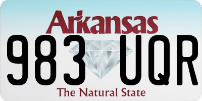 AR license plate 983UQR