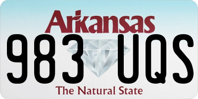 AR license plate 983UQS