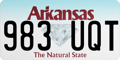 AR license plate 983UQT