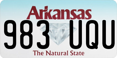AR license plate 983UQU