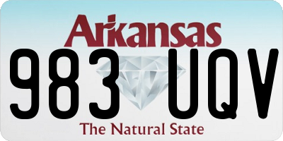 AR license plate 983UQV