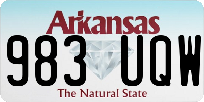 AR license plate 983UQW