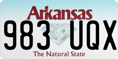 AR license plate 983UQX
