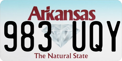 AR license plate 983UQY