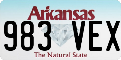 AR license plate 983VEX
