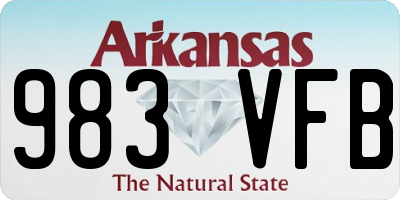 AR license plate 983VFB