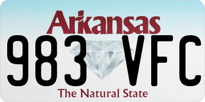AR license plate 983VFC