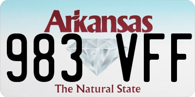 AR license plate 983VFF