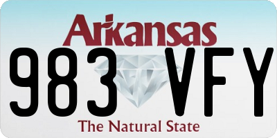 AR license plate 983VFY