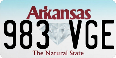 AR license plate 983VGE
