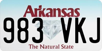 AR license plate 983VKJ