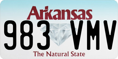 AR license plate 983VMV