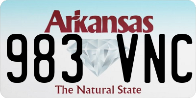 AR license plate 983VNC