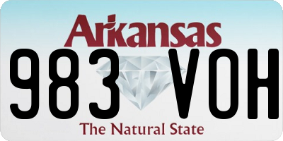 AR license plate 983VOH