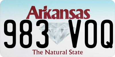 AR license plate 983VOQ