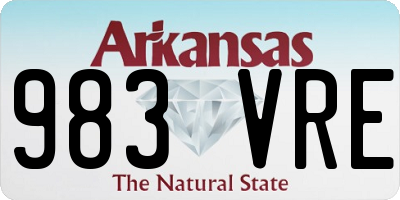 AR license plate 983VRE