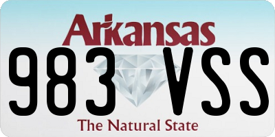 AR license plate 983VSS
