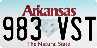 AR license plate 983VST