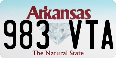 AR license plate 983VTA