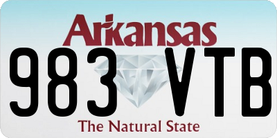 AR license plate 983VTB