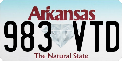 AR license plate 983VTD