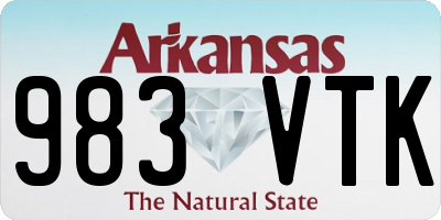 AR license plate 983VTK