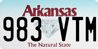AR license plate 983VTM