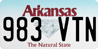 AR license plate 983VTN
