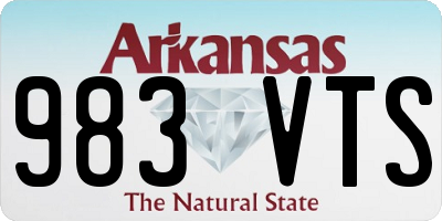 AR license plate 983VTS