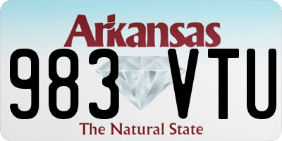 AR license plate 983VTU