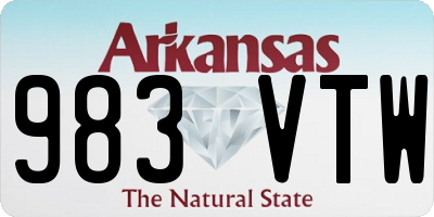 AR license plate 983VTW